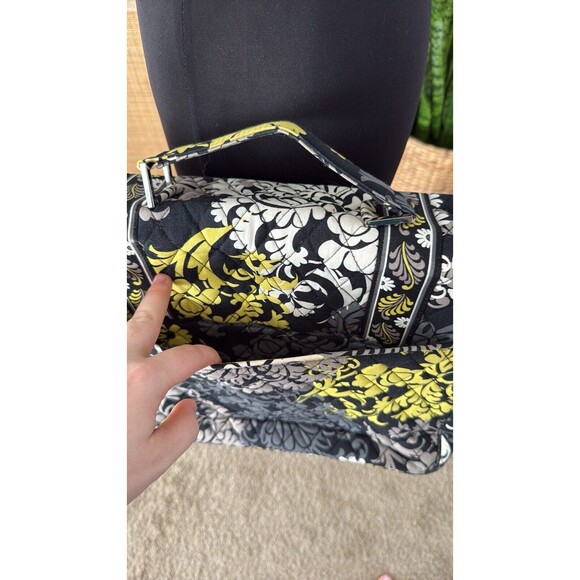 VERA BRADLEY Work Essentials Briefcase Attaché Laptop, Baroque Black Yellow Gray - Picture 2 of 9